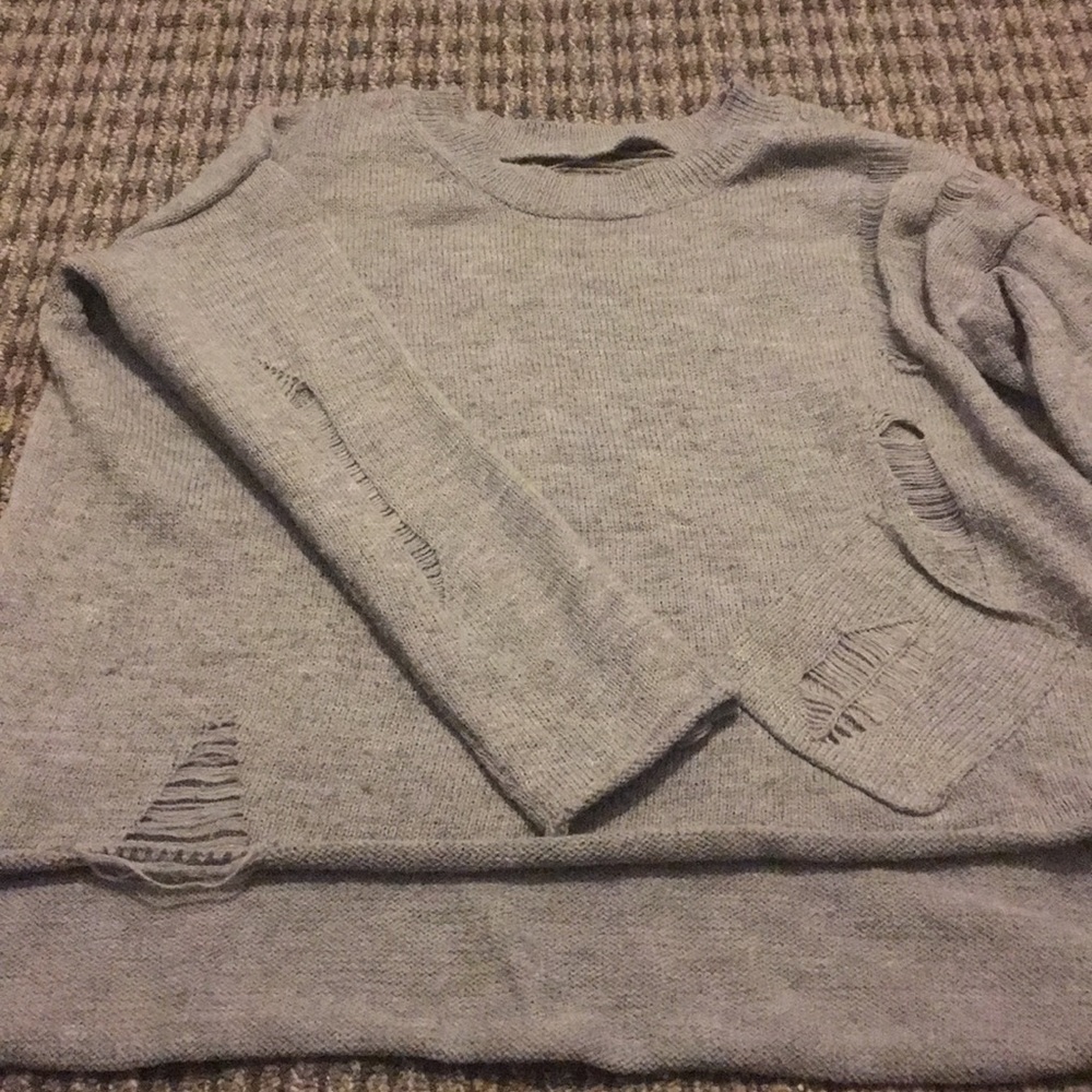 Grey vintage Havana ripped sweater